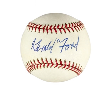 Gerald Ford Signed Official American League Baseball (PSA/DNA)